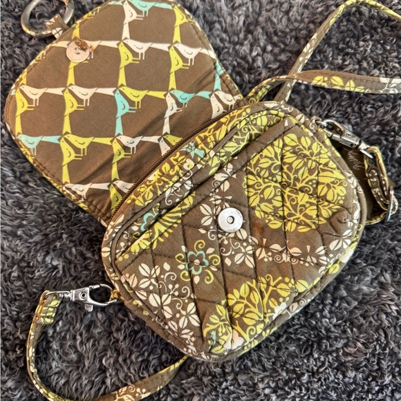 Floral Patterned Crossbody Bag - Brown and Yellow - Picture 4 of 7